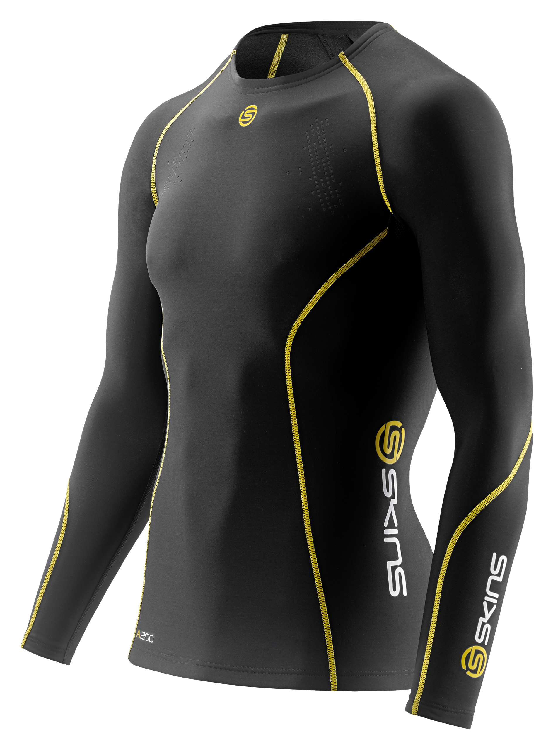 A200 TOP LONG SLEEVE MEN BLACK/YELLOW