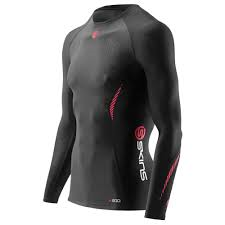 A200 TOP LONG SLEEVE MEN BLACK/FIERCE RED