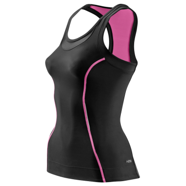 A200 RACER BACK TOP WOMEN BLACK/PINK